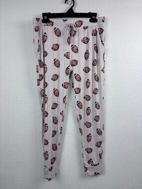 Bums & Roses women's medium football pajama loungewear jogger pants bamboo